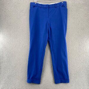 Lafayette 148 New York Royal Blue Cropped Slim Pants